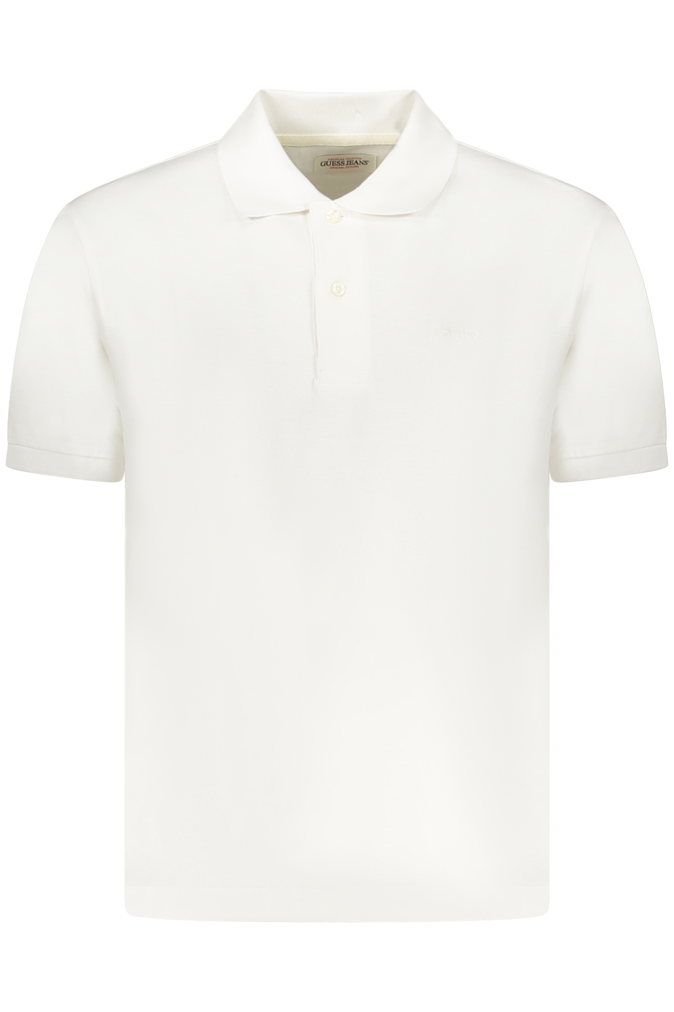 GUESS JEANS POLO MANICHE CORTE UOMO BIANCO