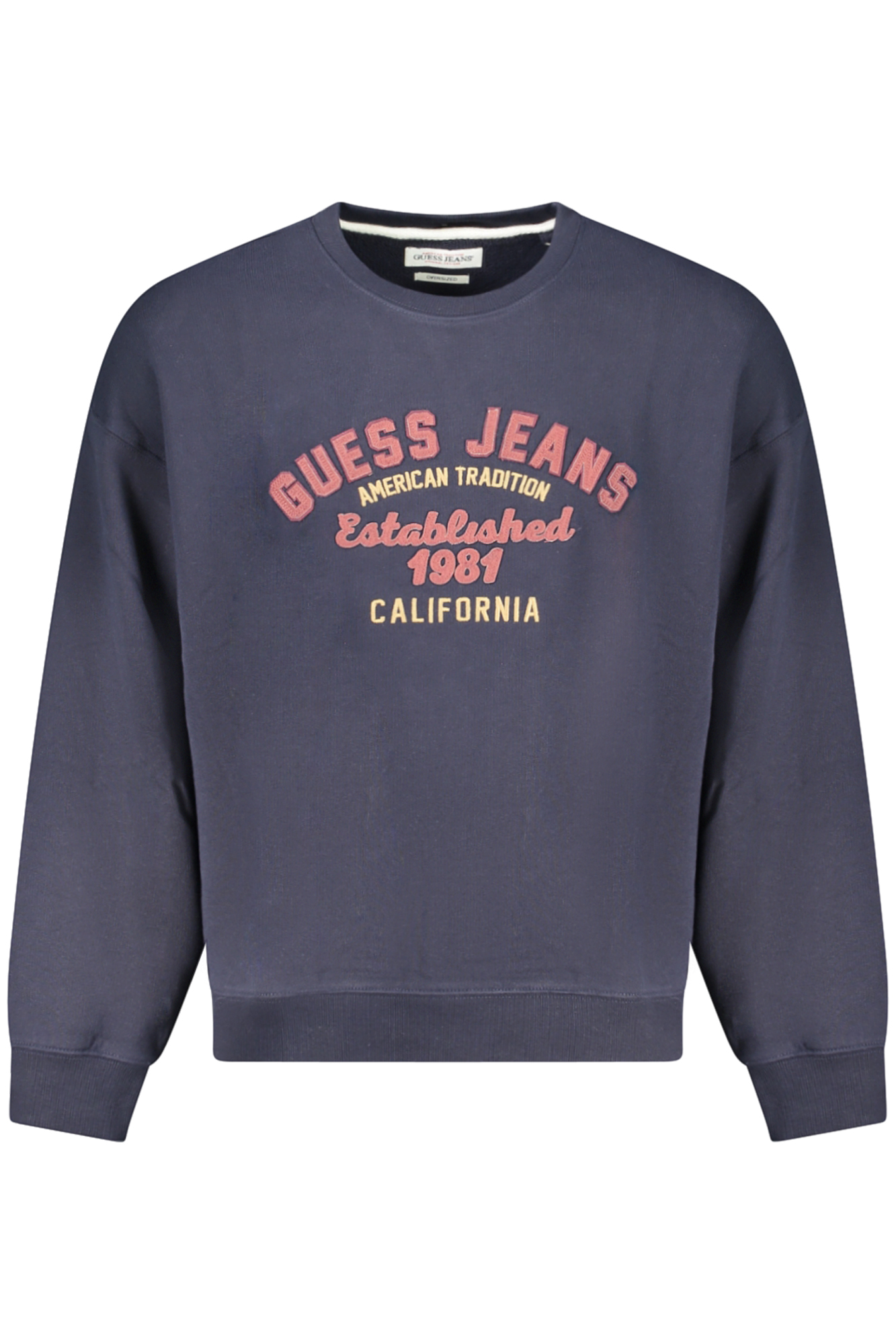 GUESS JEANS FELPA SENZA ZIP UOMO BLU