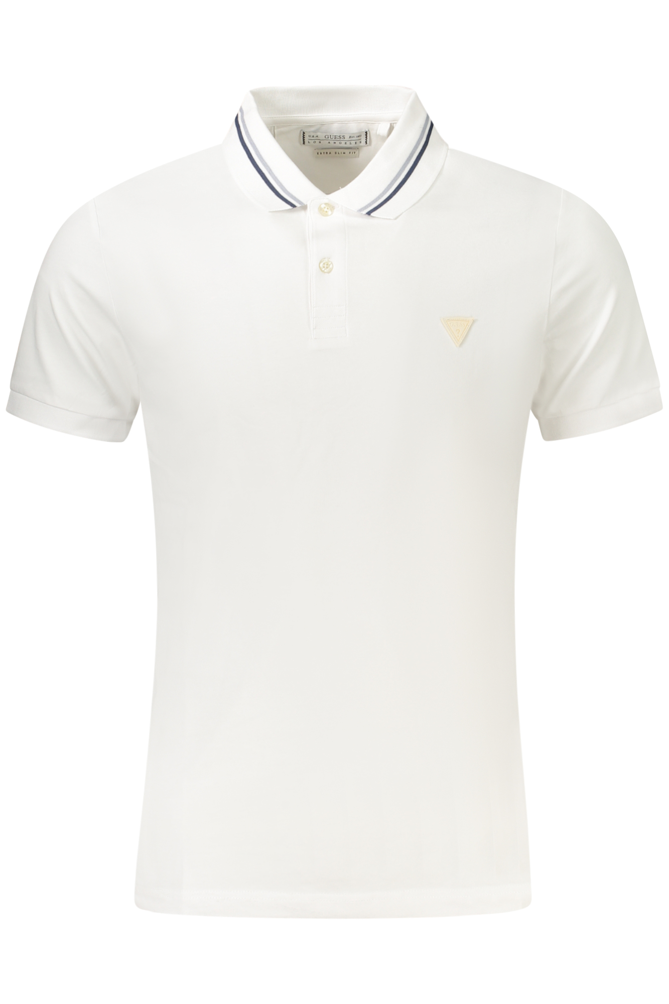GUESS JEANS POLO MANICHE CORTE UOMO BIANCO
