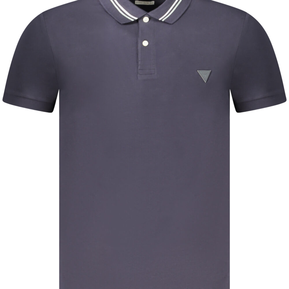GUESS JEANS POLO MANICHE CORTE UOMO BLU