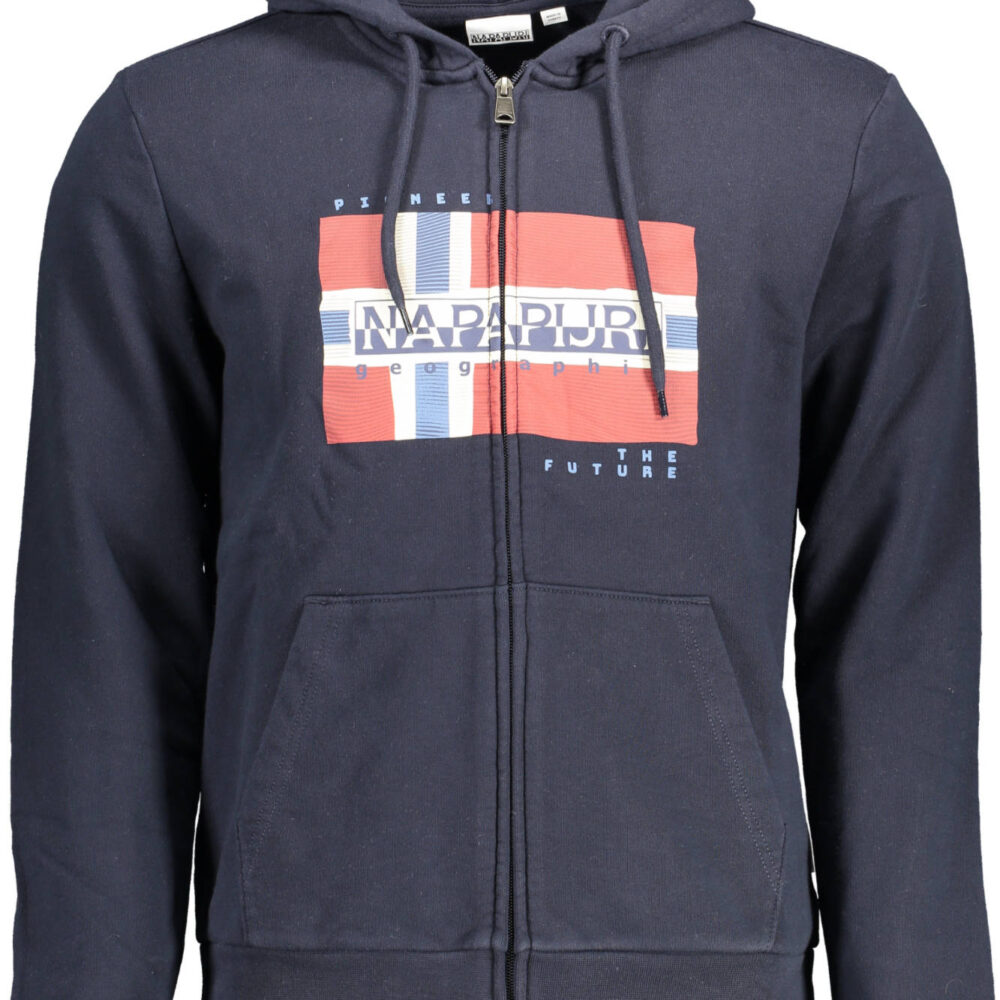 NAPAPIJRI FELPA CON ZIP UOMO BLU