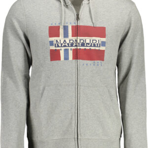 NAPAPIJRI FELPA CON ZIP UOMO GRIGIO