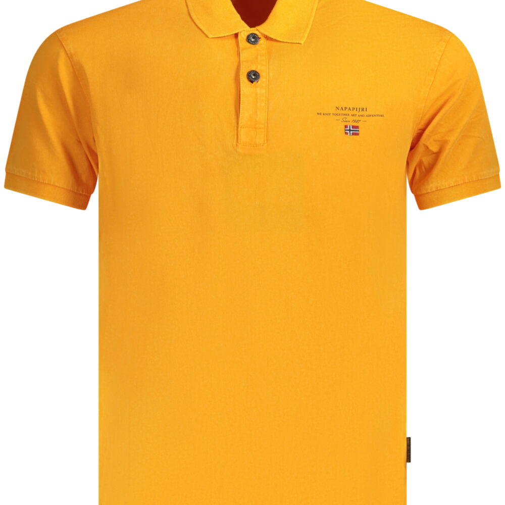 NAPAPIJRI POLO MANICHE CORTE UOMO ARANCIO