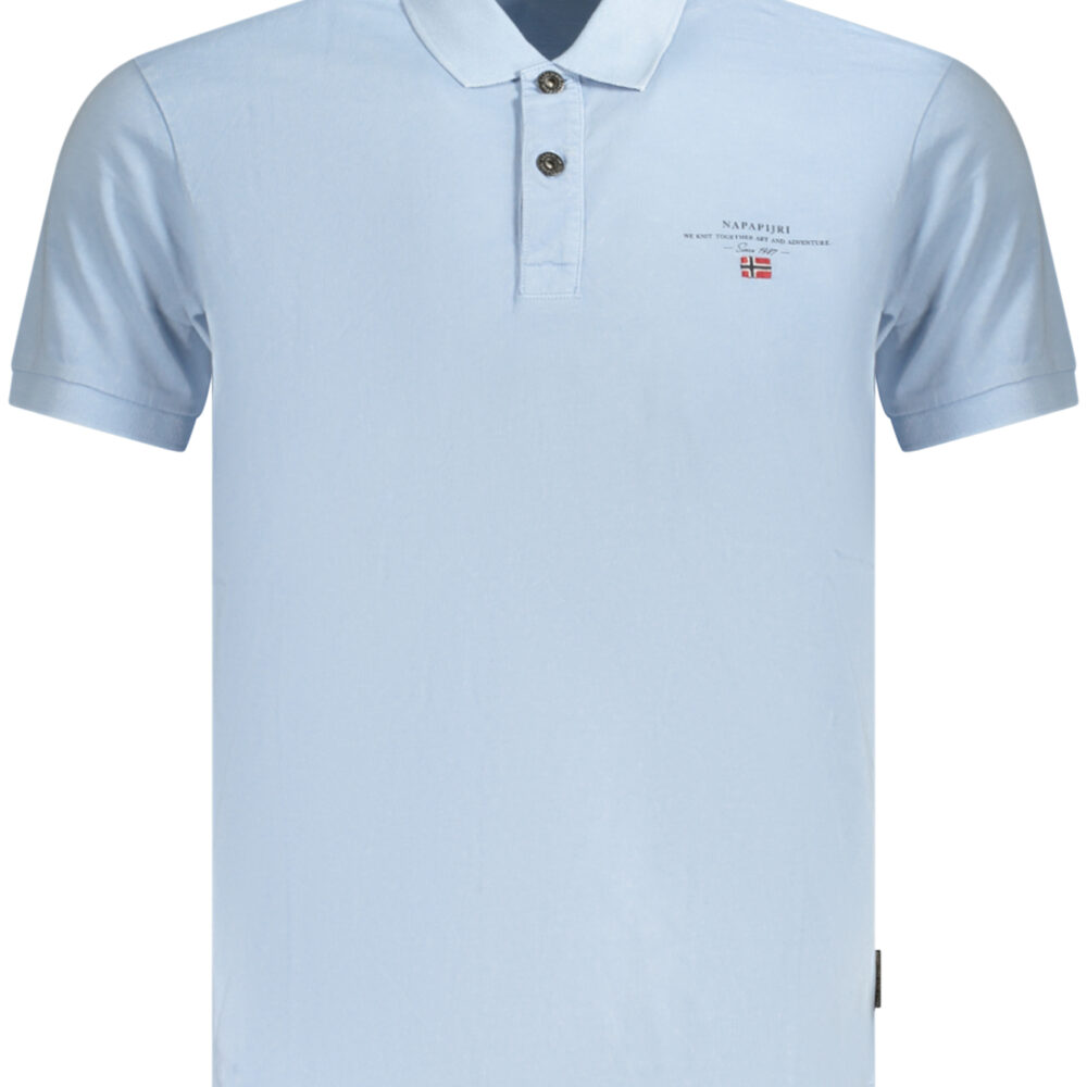 NAPAPIJRI POLO MANICHE CORTE UOMO AZZURRO