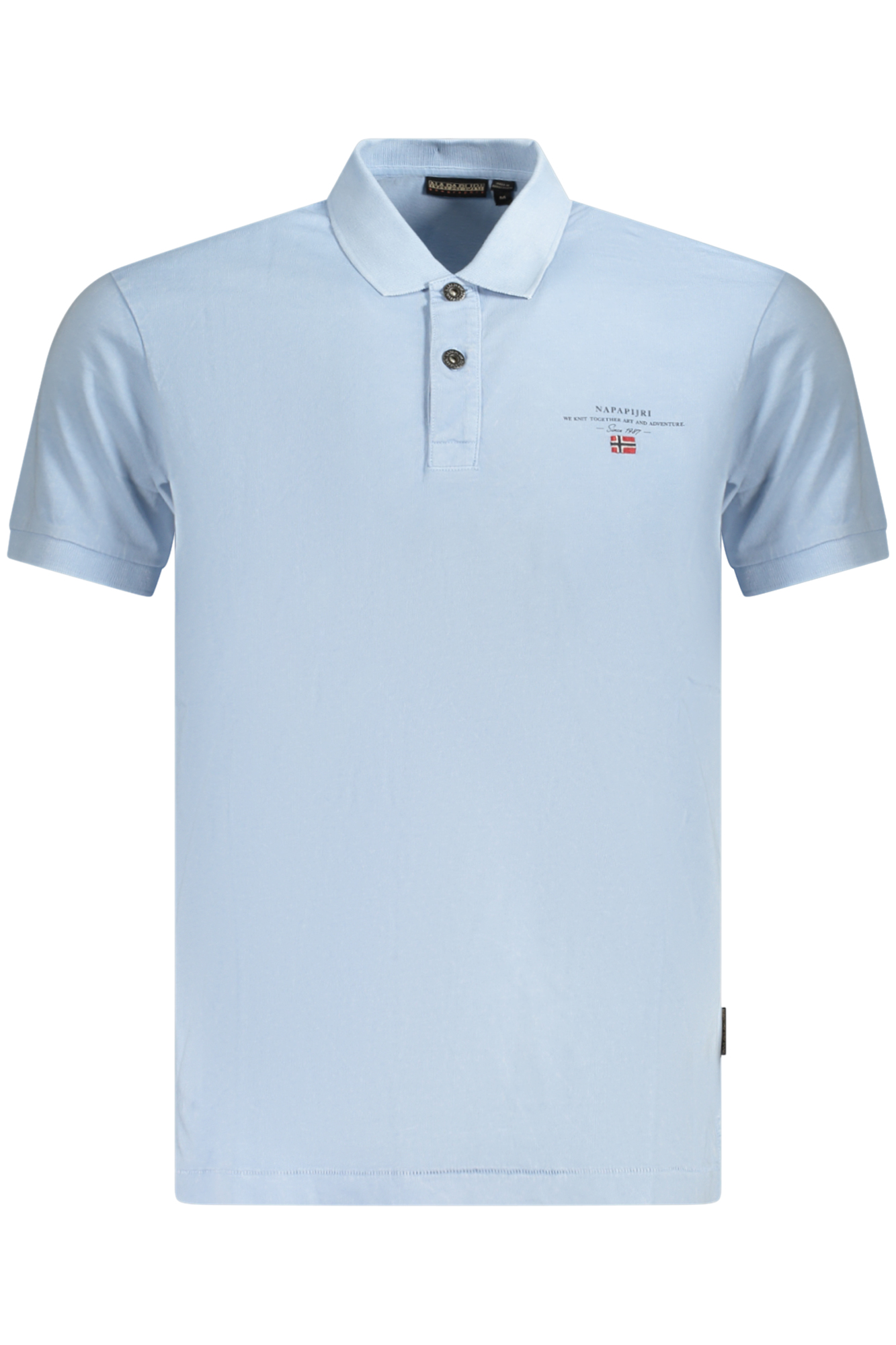 NAPAPIJRI POLO MANICHE CORTE UOMO AZZURRO