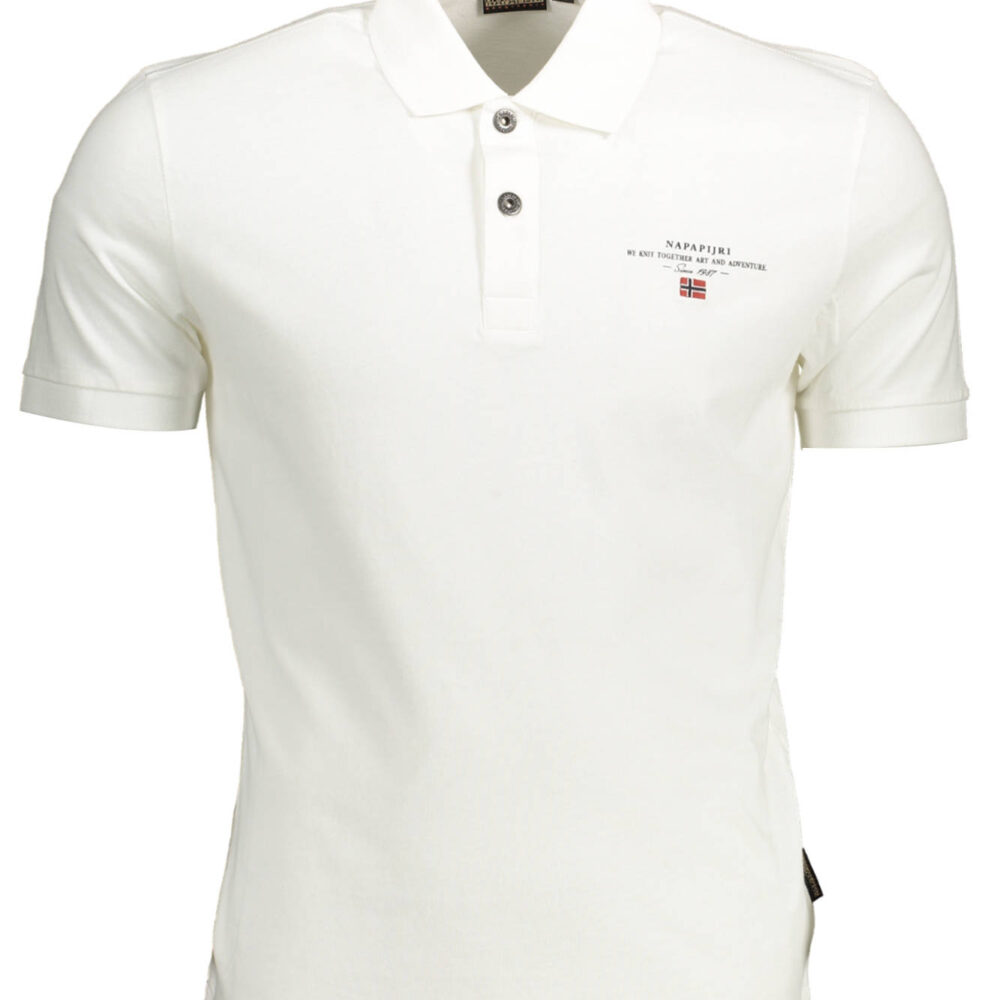 NAPAPIJRI POLO MANICHE CORTE UOMO BIANCO