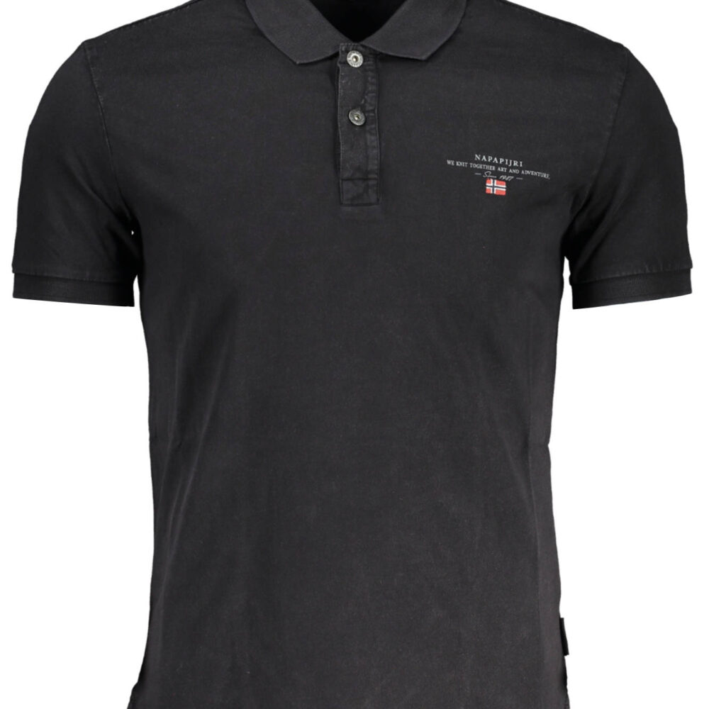 NAPAPIJRI POLO MANICHE CORTE UOMO NERO