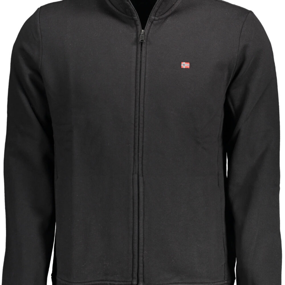 NAPAPIJRI FELPA CON ZIP UOMO NERO