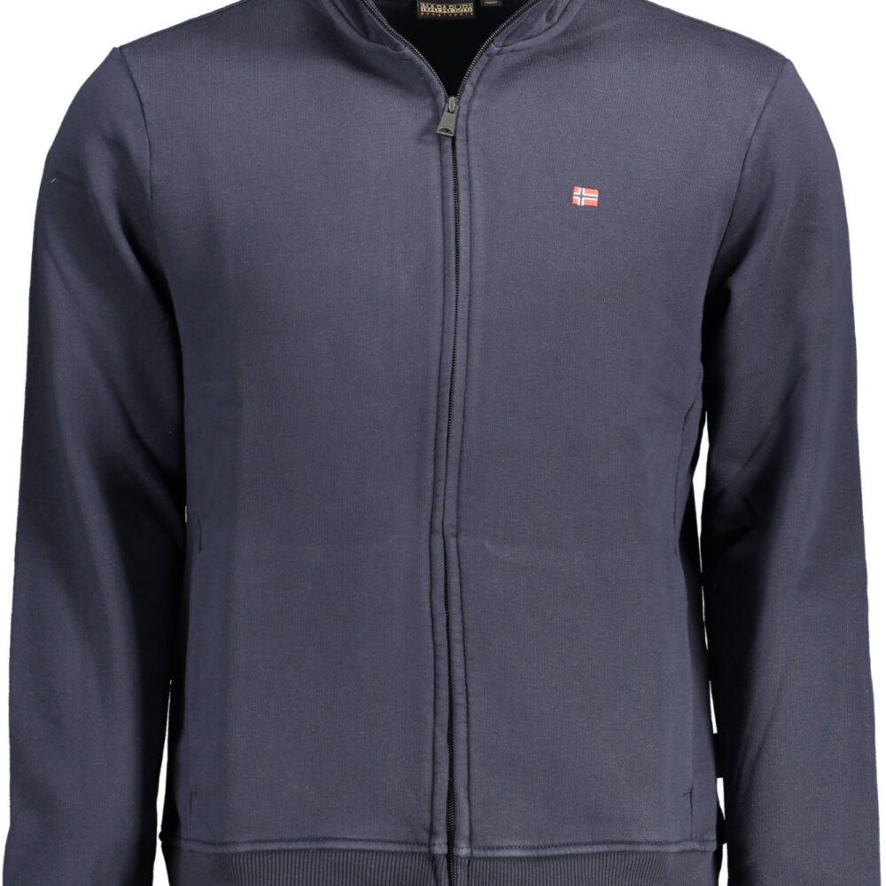 NAPAPIJRI FELPA CON ZIP UOMO BLU
