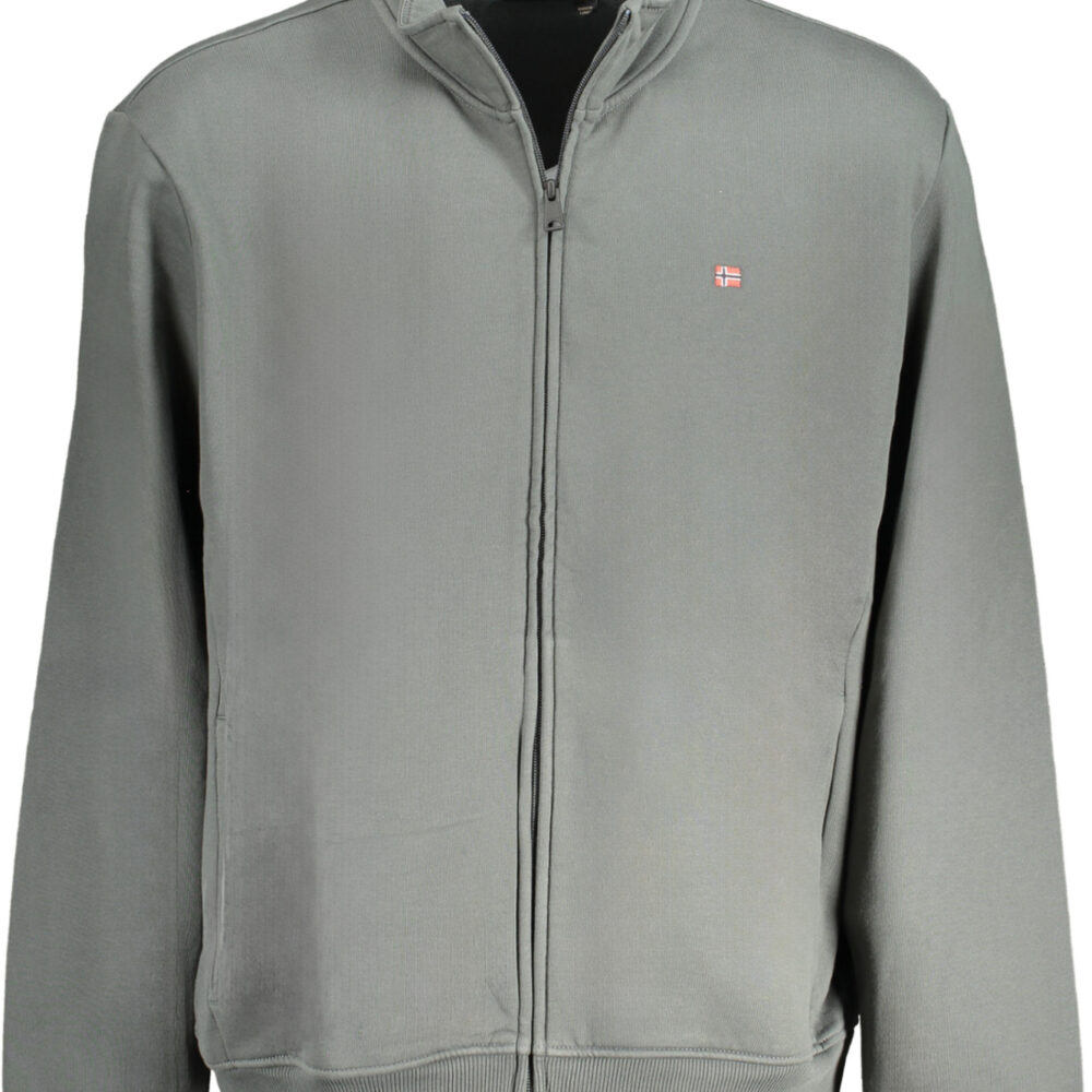 NAPAPIJRI FELPA CON ZIP UOMO VERDE