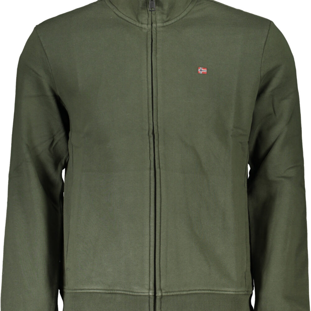 NAPAPIJRI FELPA CON ZIP UOMO VERDE