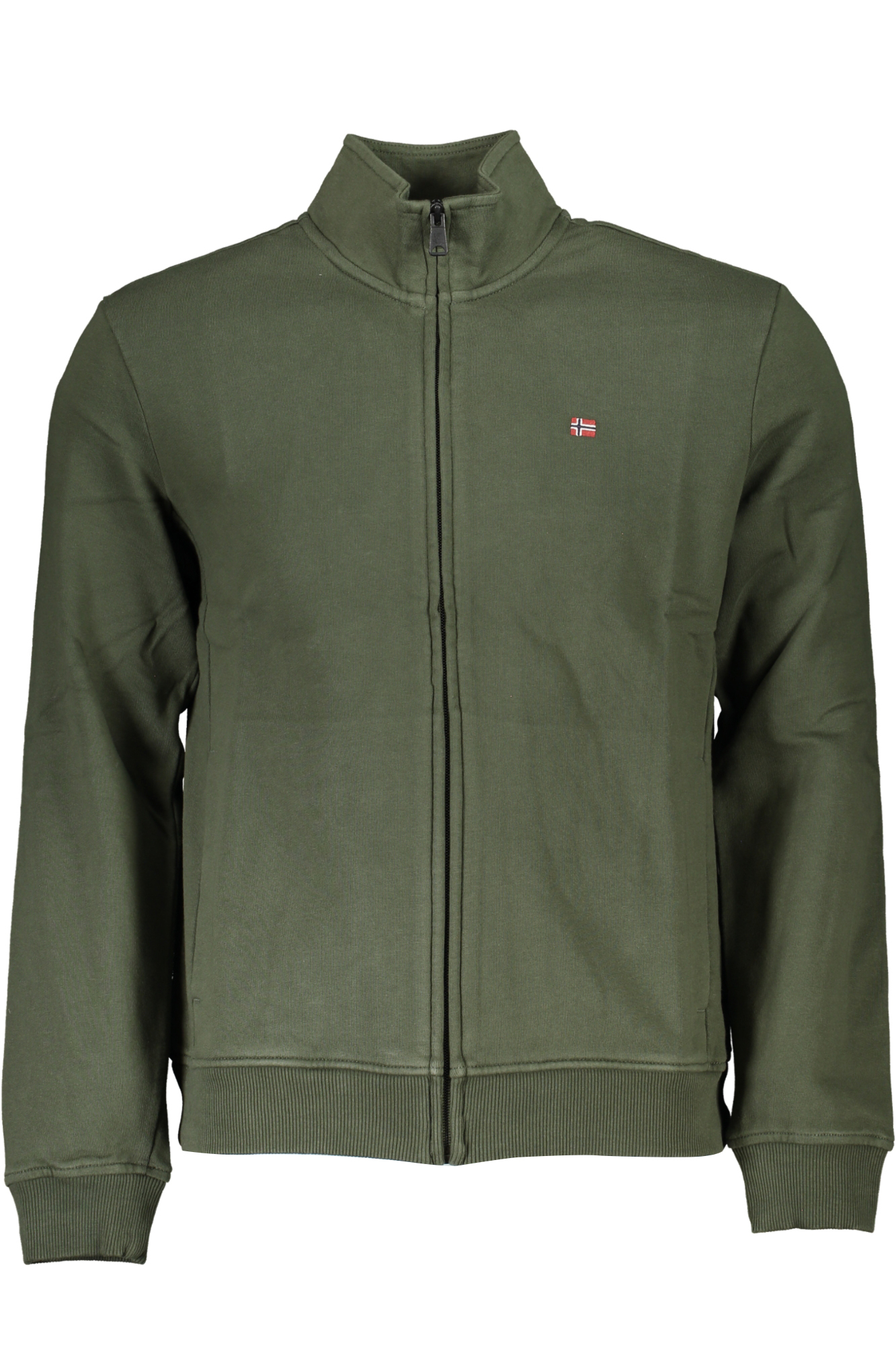 NAPAPIJRI FELPA CON ZIP UOMO VERDE