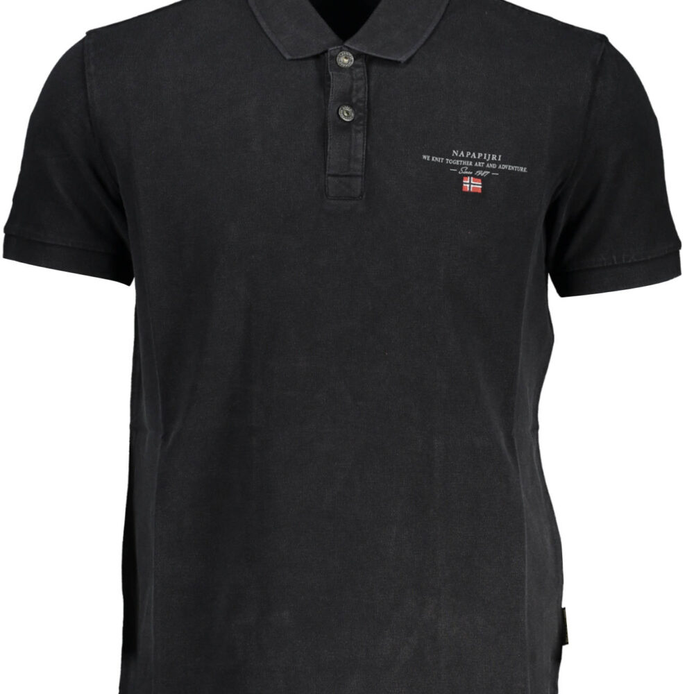 NAPAPIJRI POLO MANICHE CORTE UOMO NERO