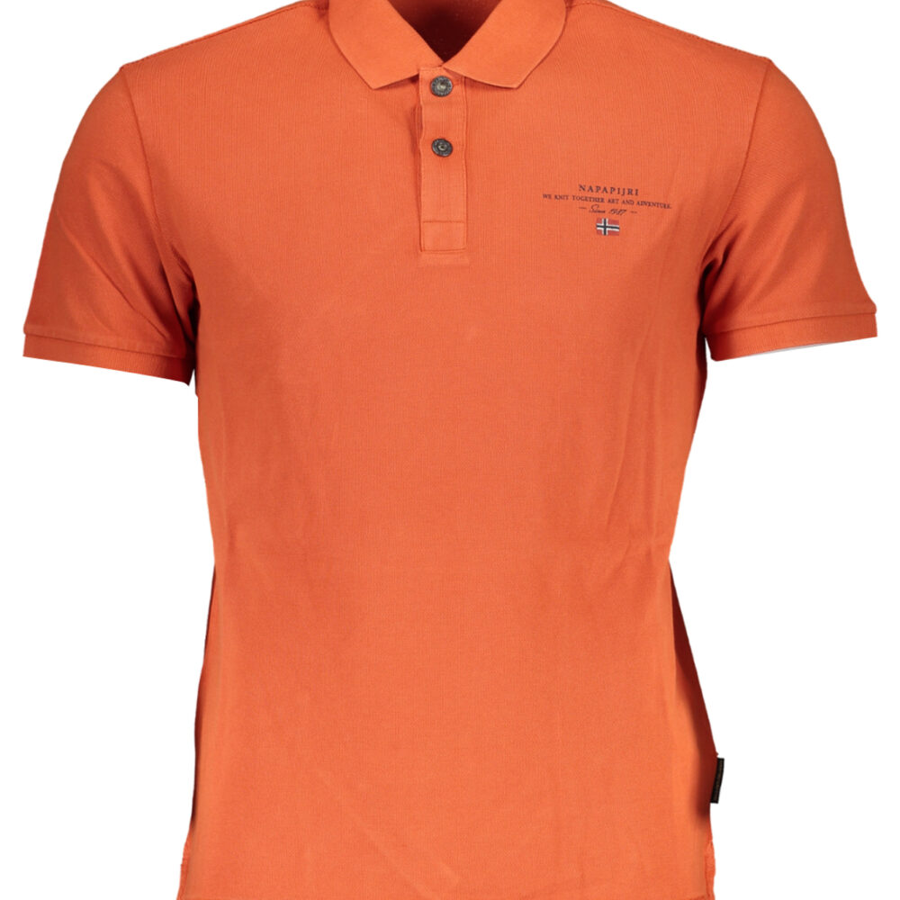 NAPAPIJRI POLO MANICHE CORTE UOMO ARANCIO