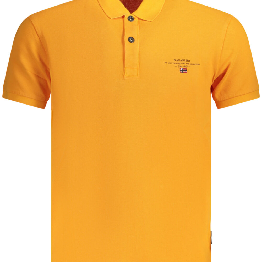 NAPAPIJRI POLO MANICHE CORTE UOMO ARANCIO