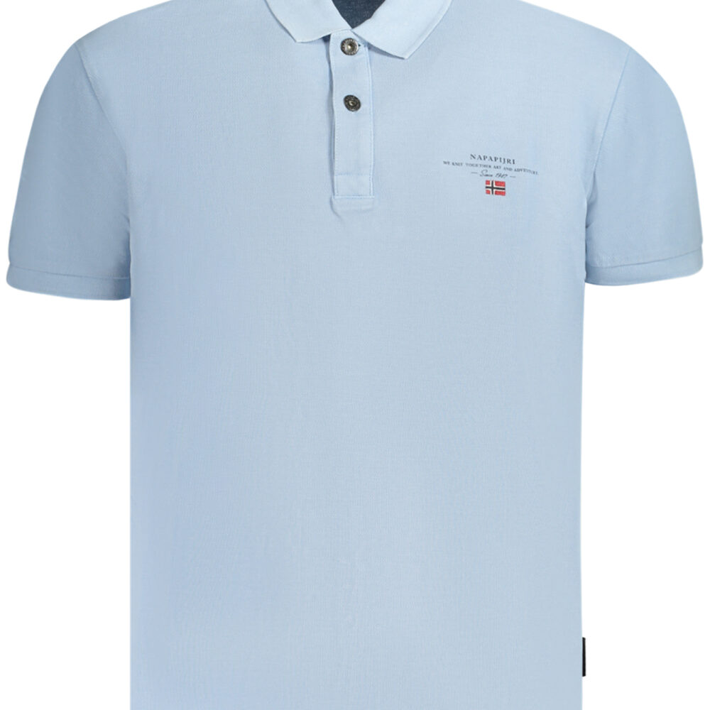 NAPAPIJRI POLO MANICHE CORTE UOMO AZZURRO