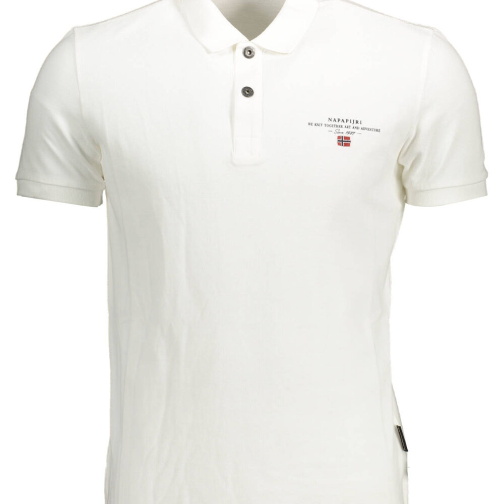 NAPAPIJRI POLO MANICHE CORTE UOMO BIANCO