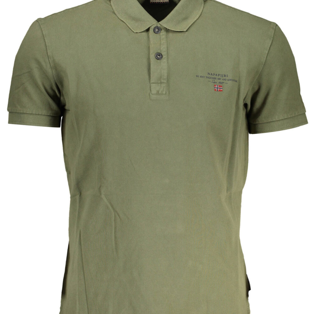 NAPAPIJRI POLO MANICHE CORTE UOMO VERDE