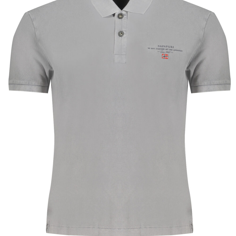 NAPAPIJRI POLO MANICHE CORTE UOMO GRIGIO