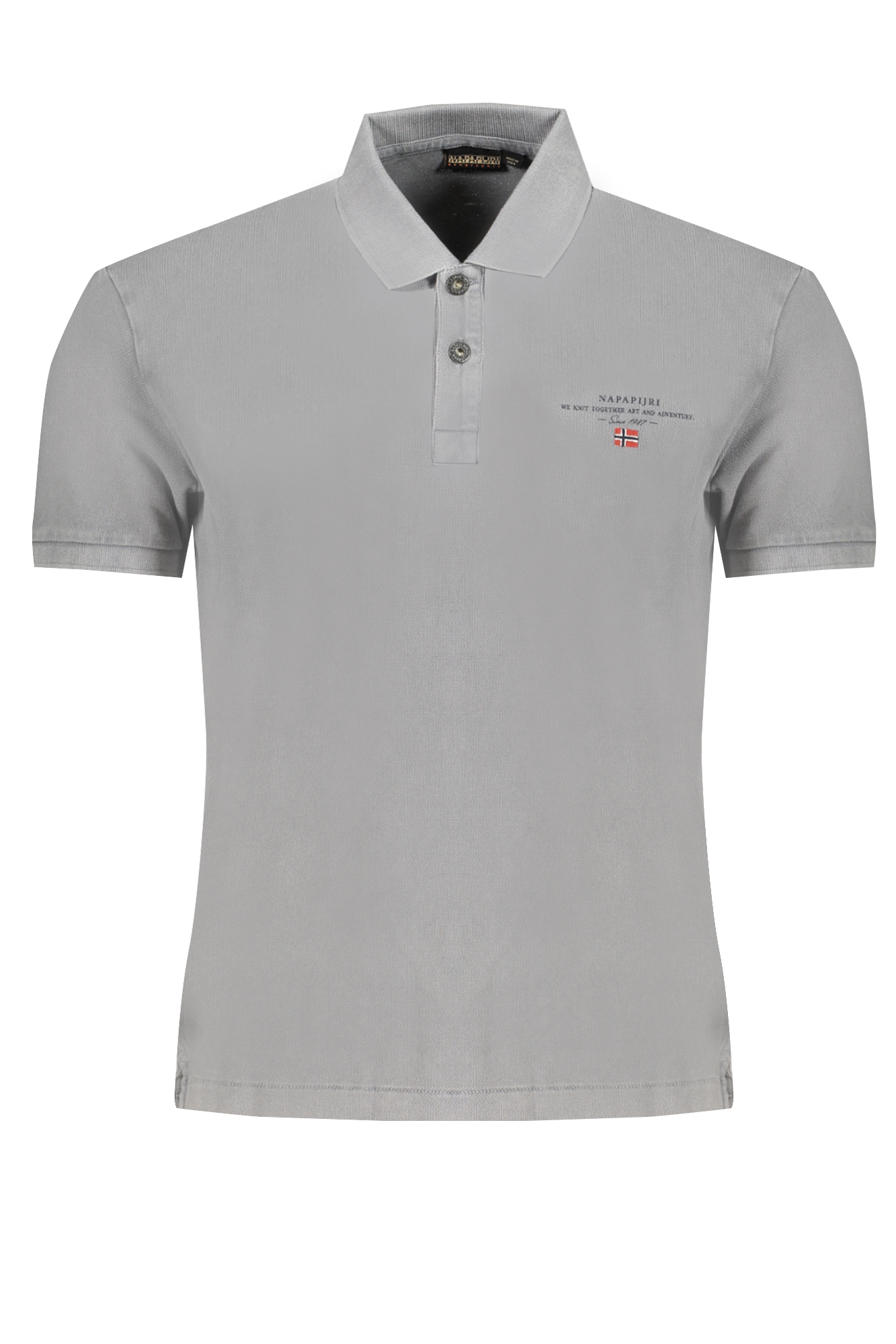 NAPAPIJRI POLO MANICHE CORTE UOMO GRIGIO
