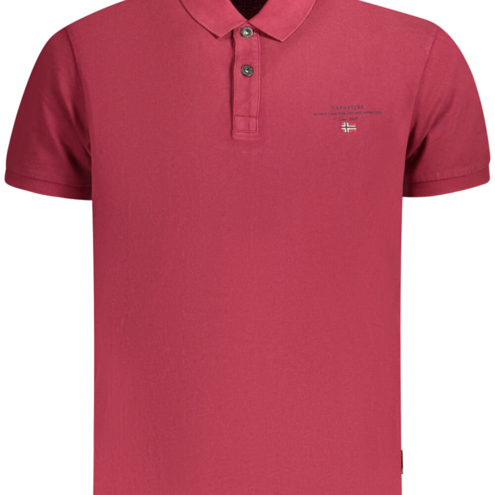 NAPAPIJRI POLO MANICHE CORTE UOMO ROSSO