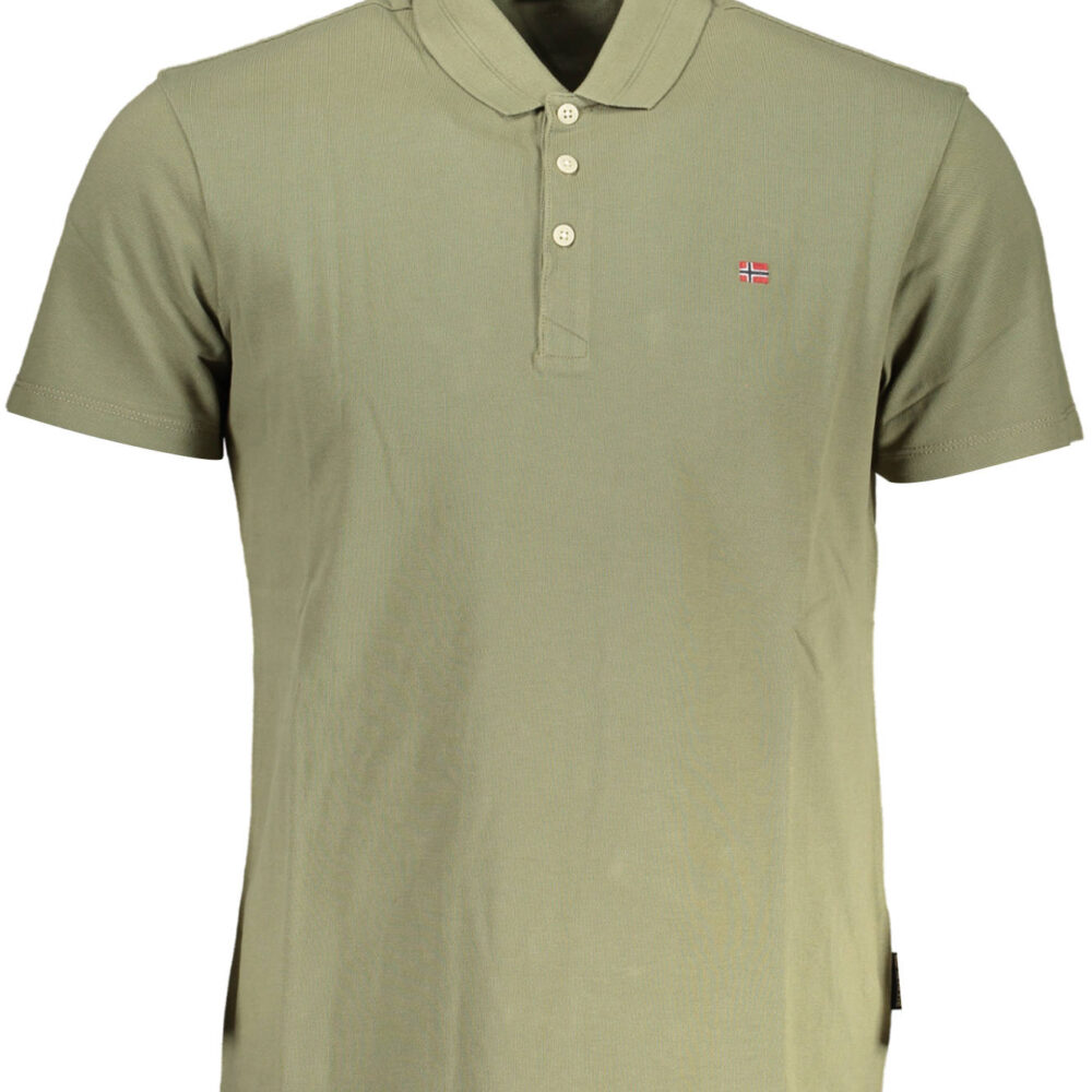 NAPAPIJRI POLO MANICHE CORTE UOMO VERDE