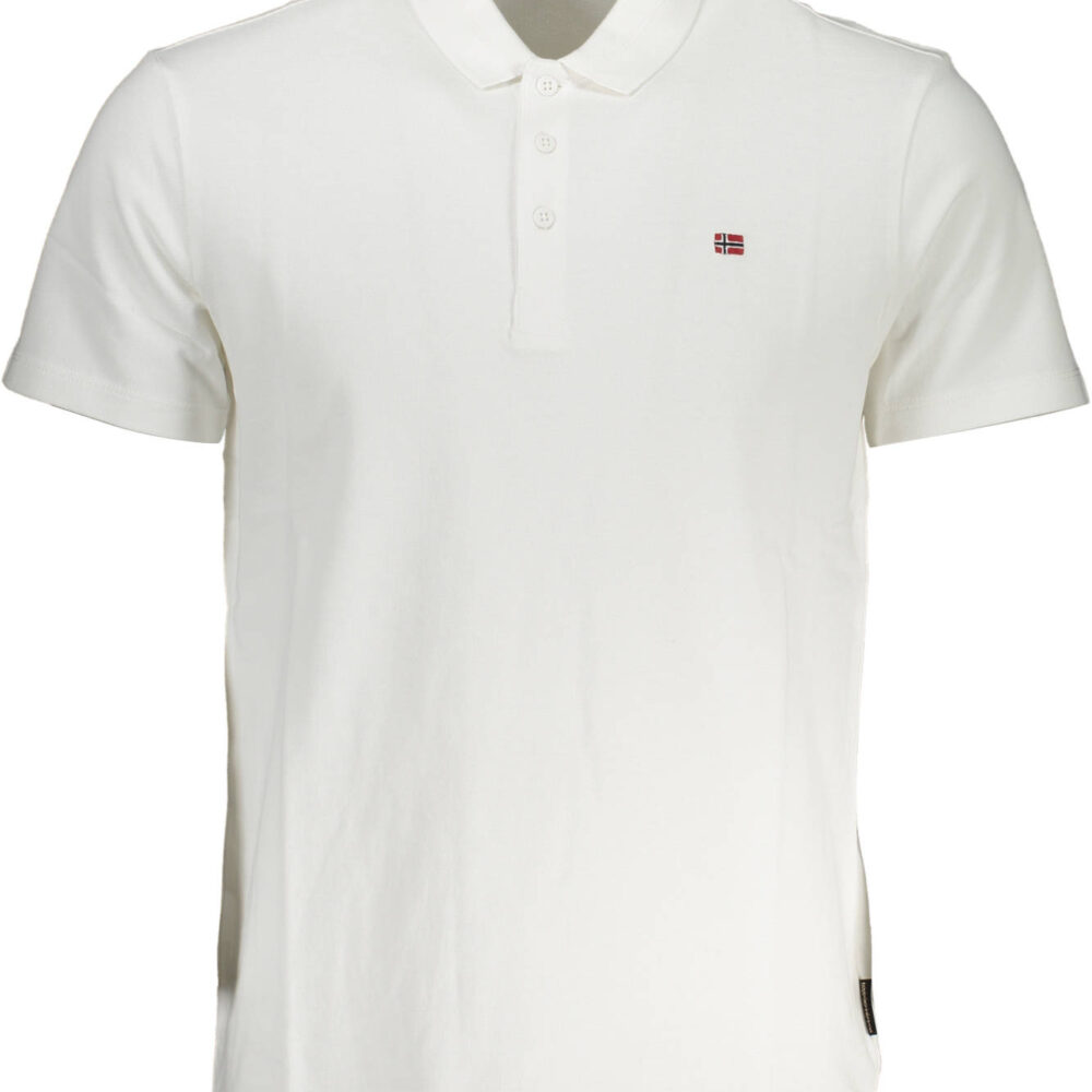 NAPAPIJRI POLO MANICHE CORTE UOMO BIANCO