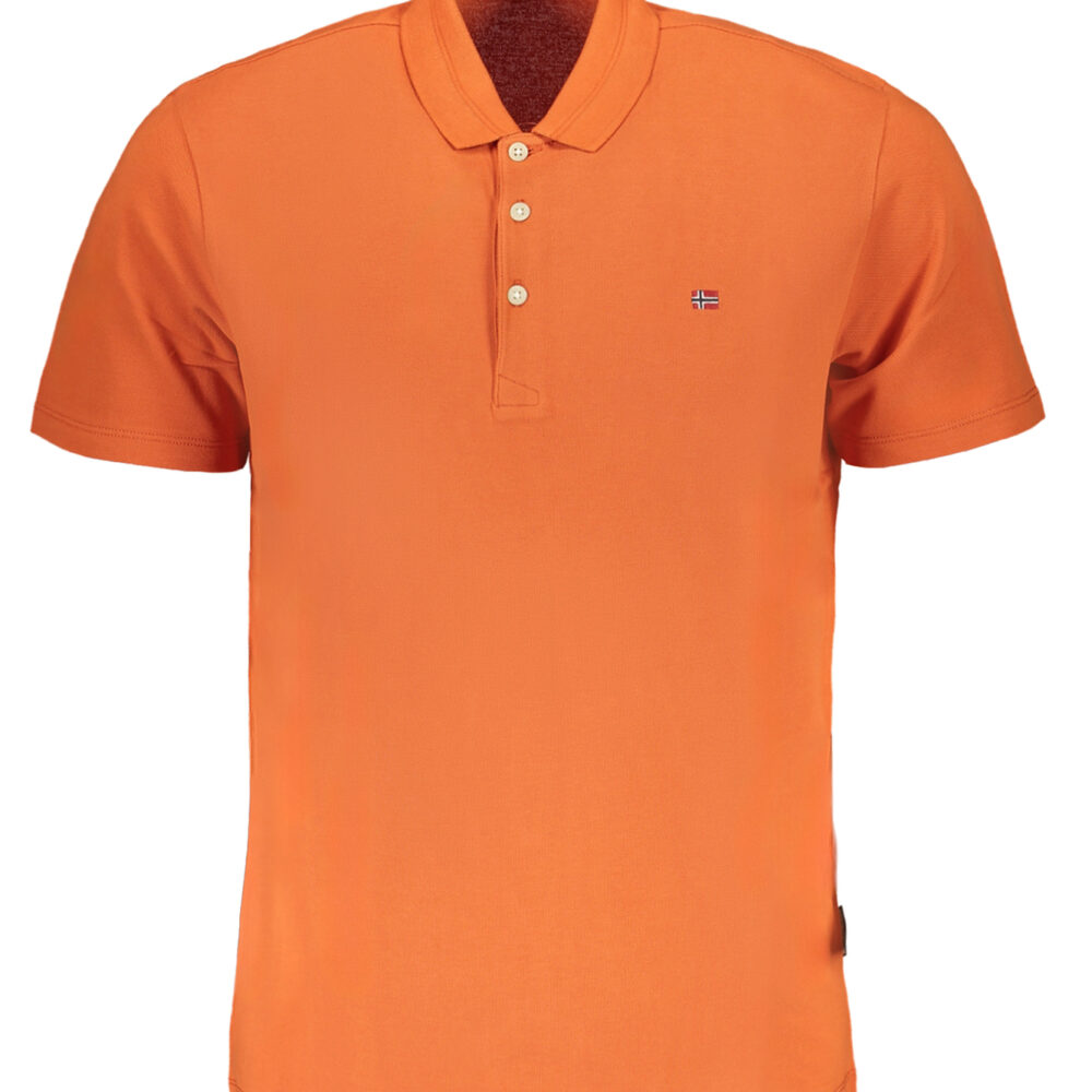 NAPAPIJRI POLO MANICHE CORTE UOMO ARANCIO