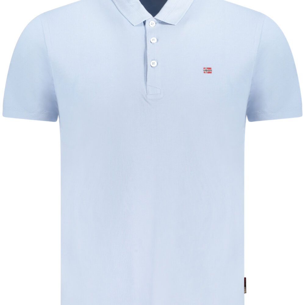 NAPAPIJRI POLO MANICHE CORTE UOMO AZZURRO