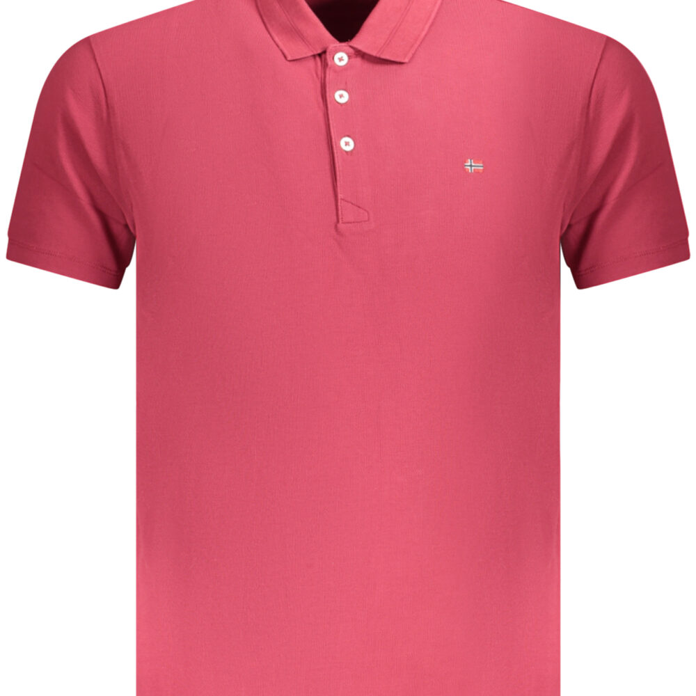 NAPAPIJRI POLO MANICHE CORTE UOMO ROSSO