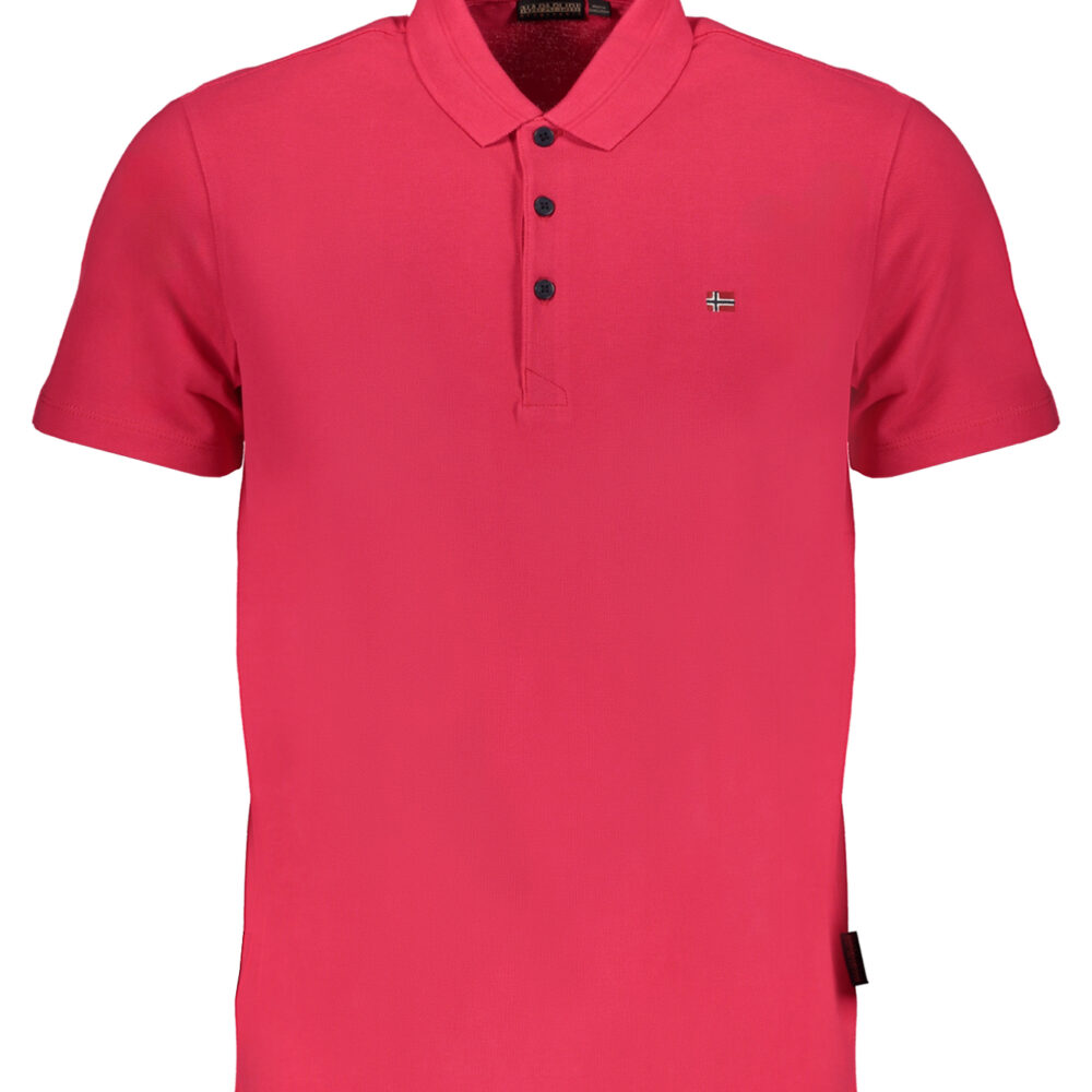 NAPAPIJRI POLO MANICHE CORTE UOMO ROSA