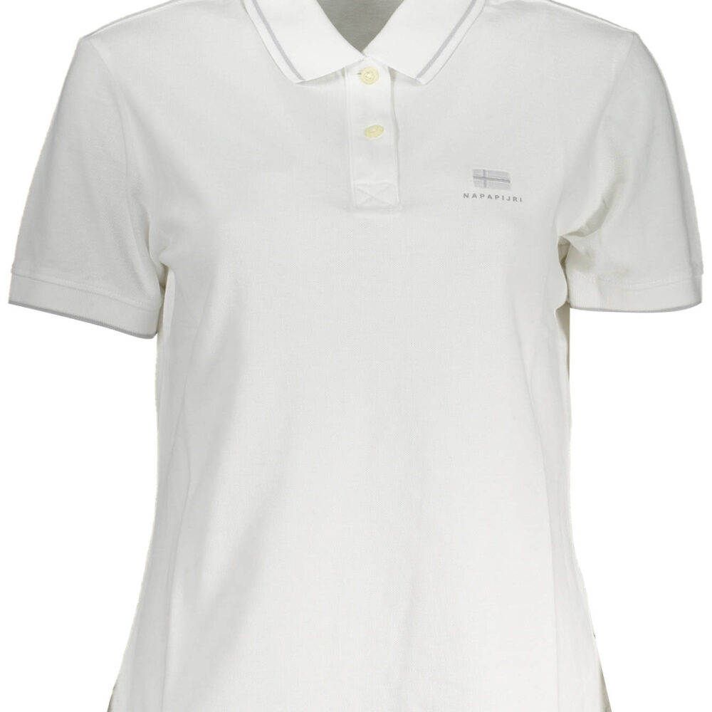 NAPAPIJRI POLO MANICHE CORTE DONNA BIANCO