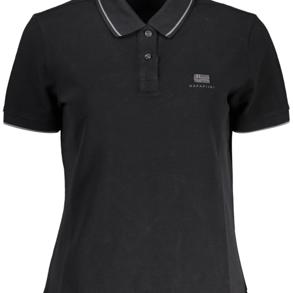 NAPAPIJRI POLO MANICHE CORTE DONNA NERO