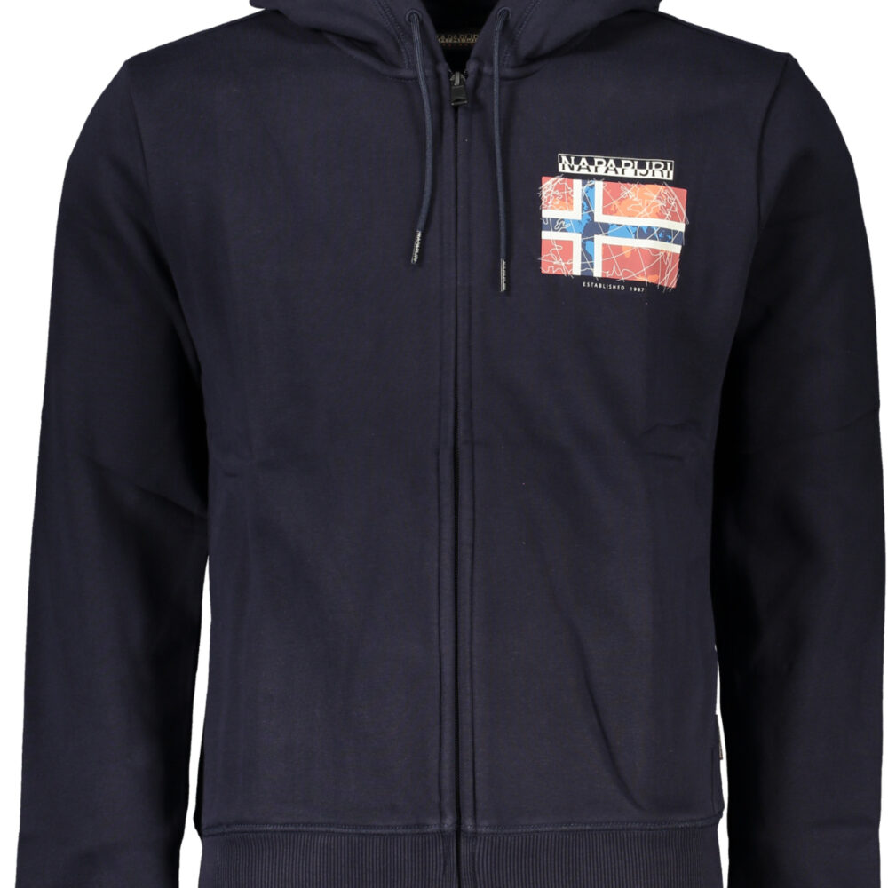 NAPAPIJRI FELPA CON ZIP UOMO BLU
