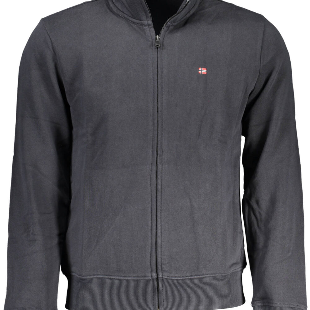 NAPAPIJRI FELPA CON ZIP UOMO NERO