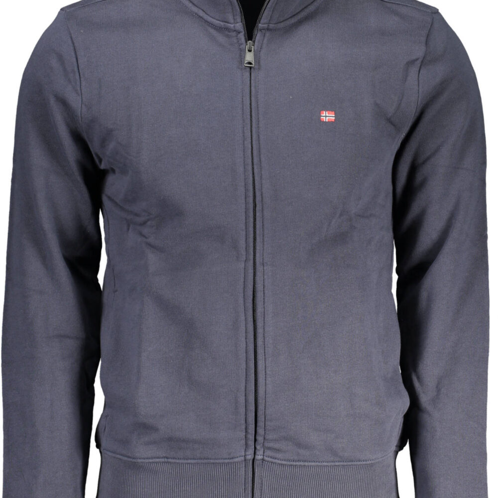 NAPAPIJRI FELPA CON ZIP UOMO BLU