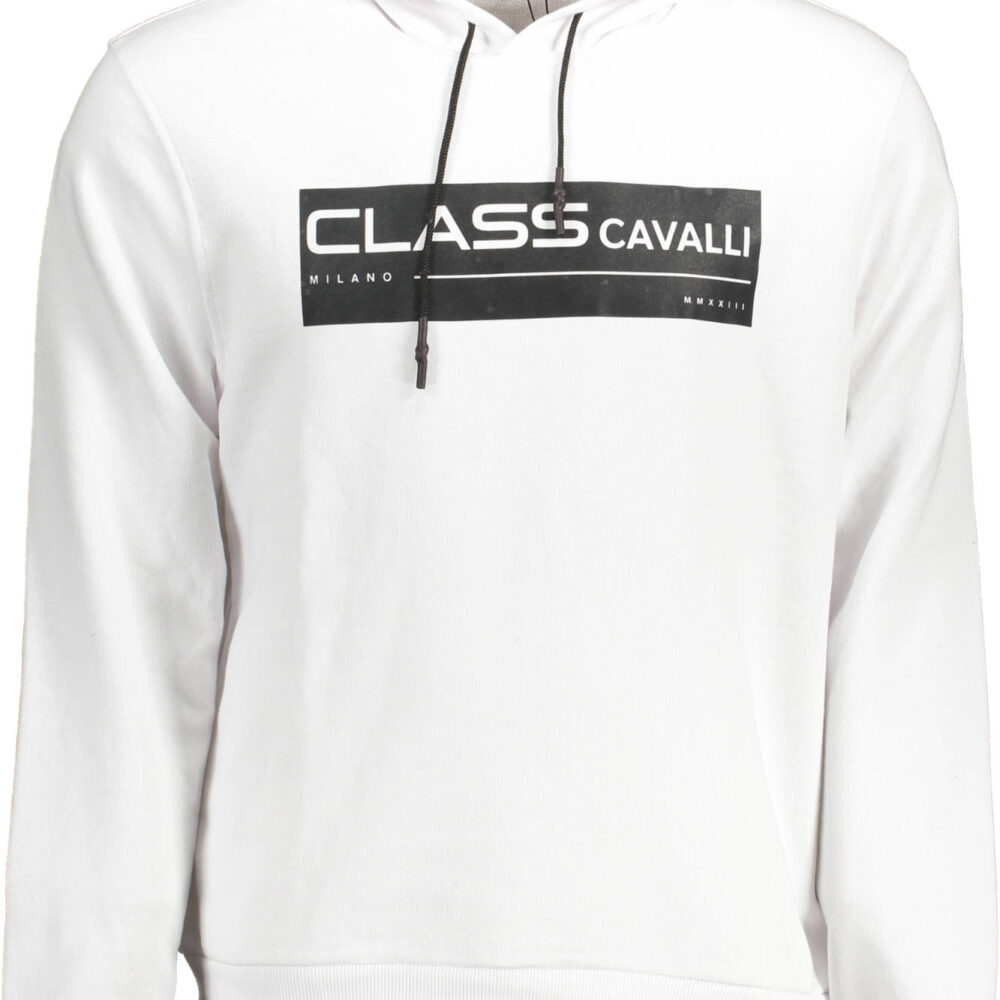 CAVALLI CLASS FELPA SENZA ZIP UOMO BIANCO