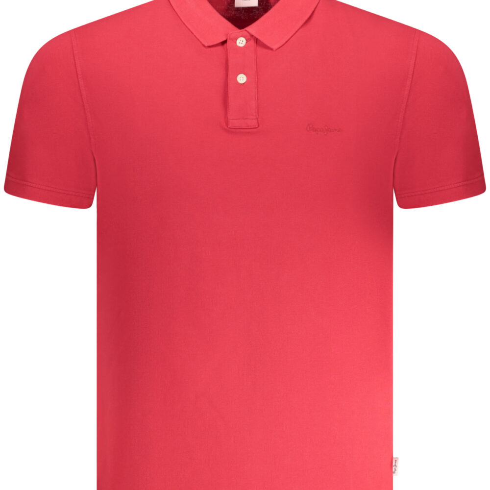PEPE JEANS POLO MANICHE CORTE UOMO ROSSO