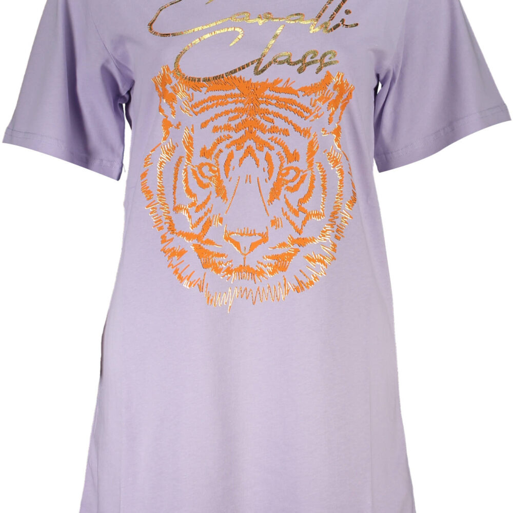 CAVALLI CLASS T-SHIRT MANICHE CORTE DONNA VIOLA