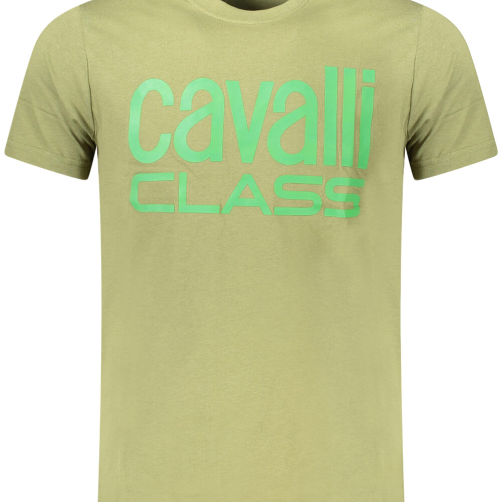 CAVALLI CLASS T-SHIRT MANICHE CORTE UOMO VERDE