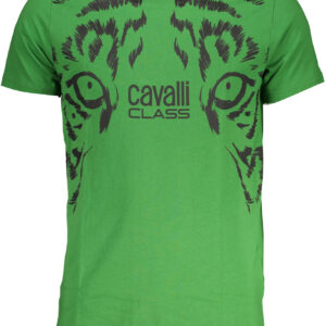 CAVALLI CLASS T-SHIRT MANICHE CORTE UOMO VERDE