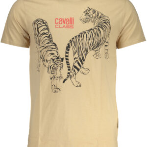 CAVALLI CLASS T-SHIRT MANICHE CORTE UOMO BEIGE