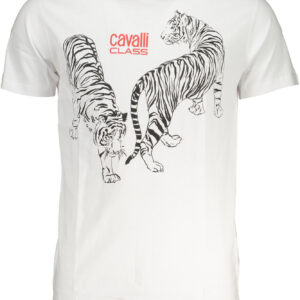 CAVALLI CLASS T-SHIRT MANICHE CORTE UOMO BIANCO
