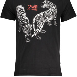 CAVALLI CLASS T-SHIRT MANICHE CORTE UOMO NERO