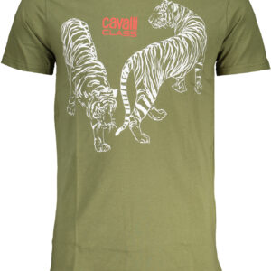 CAVALLI CLASS T-SHIRT MANICHE CORTE UOMO VERDE