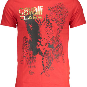 CAVALLI CLASS T-SHIRT MANICHE CORTE UOMO ROSSO
