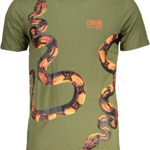 CAVALLI CLASS T-SHIRT MANICHE CORTE UOMO VERDE