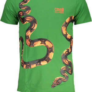 CAVALLI CLASS T-SHIRT MANICHE CORTE UOMO VERDE