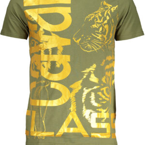 CAVALLI CLASS T-SHIRT MANICHE CORTE UOMO VERDE