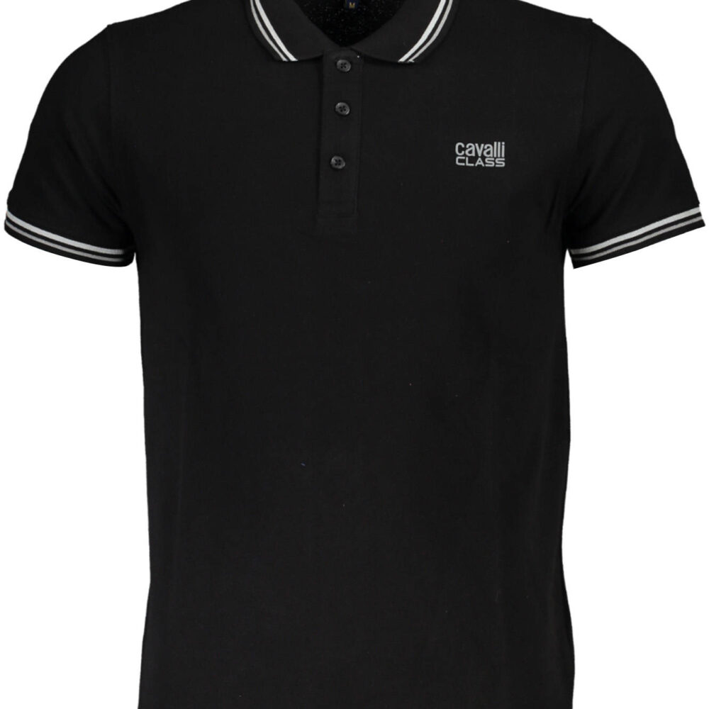 CAVALLI CLASS POLO MANICHE CORTE UOMO NERO